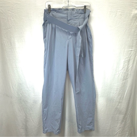 ATHLETA Skyline II Pants Tie Paperbag Waist Sky Blue Size 8 - Picture 3 of 10